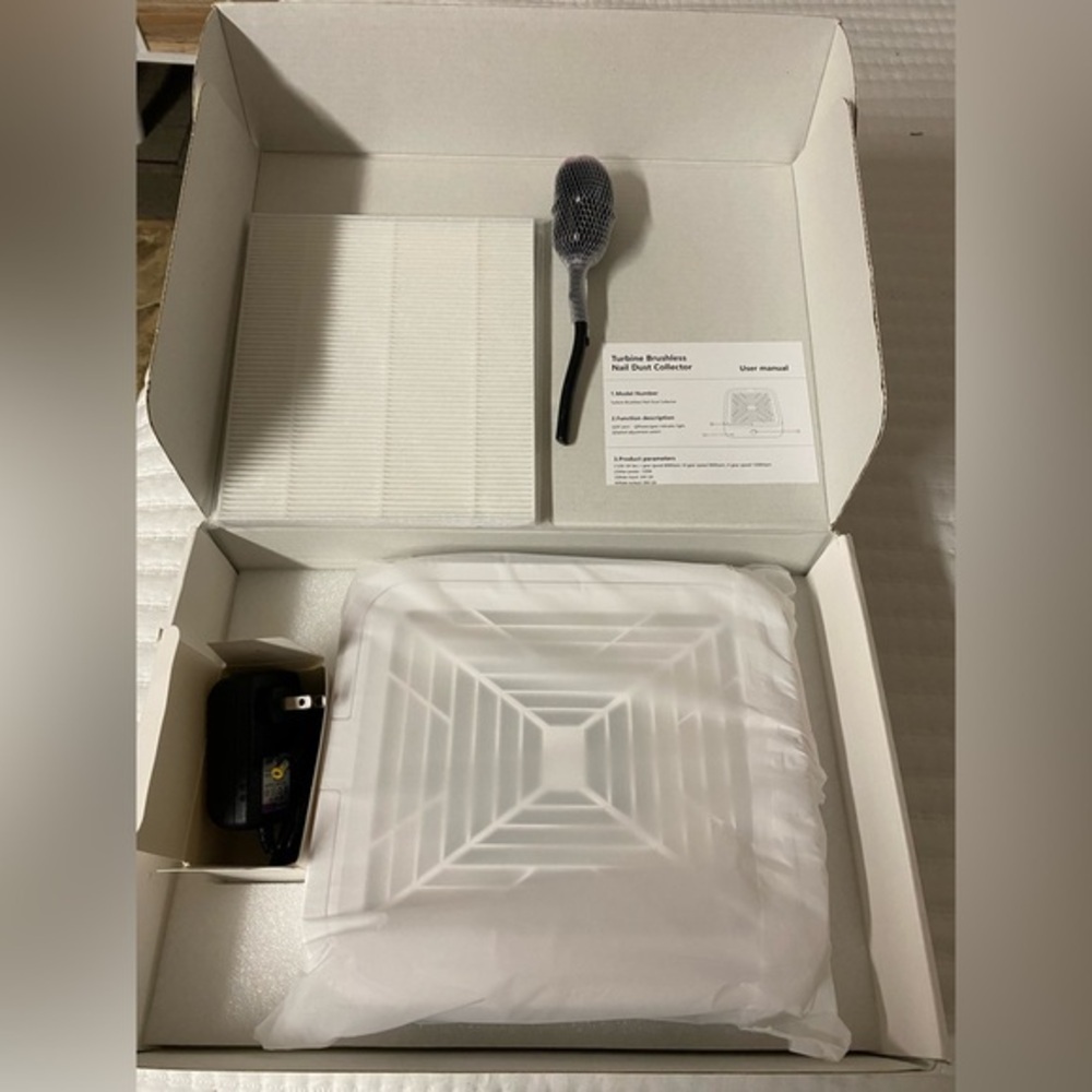 Turbine Brushless Nail Dust Collector In White